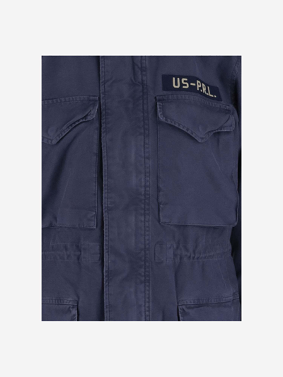 Shop Ralph Lauren Multi-pocket Cotton Jacket In Blue
