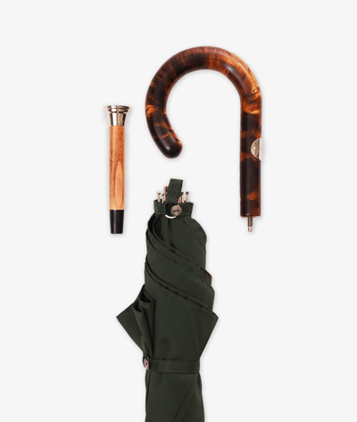 Larusmiani Folding Umbrella Umbrella In Olive