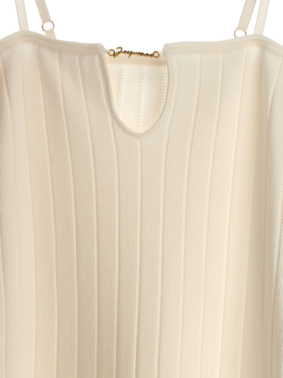 Shop Jacquemus La Robe Sierra Bretelles Dress In White