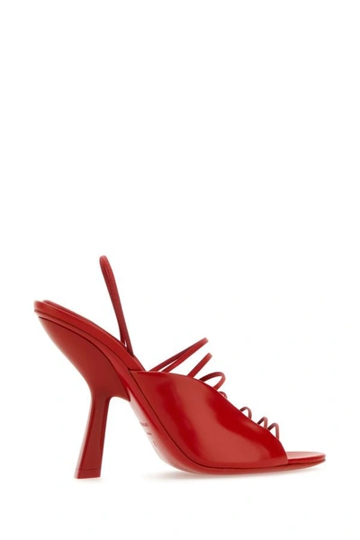 Shop Ferragamo Salvatore  Woman Red Leather Altaire Sandals