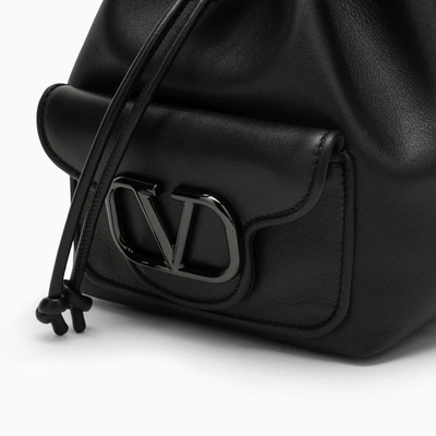 Shop Valentino Garavani Locã² Black Leather Bucket Women