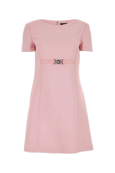 Shop Versace Woman Pink Crepe Medusa  95 Mini Dress