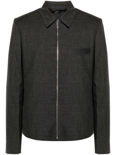 Shop Givenchy Wool Bomber Jacket - Men's - Virgin Wool In Grey