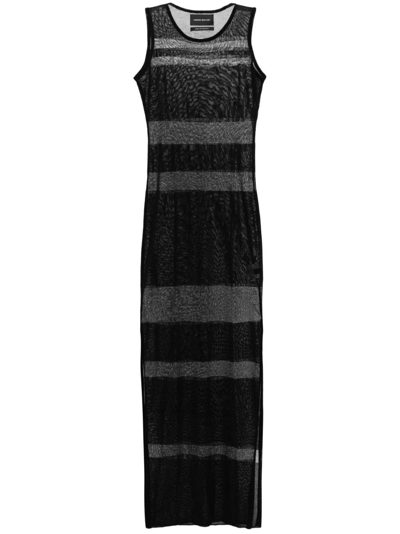 Shop Louisa Ballou Sea Breeze Sheer Maxi Dress - Women's - Cotton/silk In Black