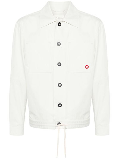Shop Craig Green Neutral Circle Worker Cotton Jacket In White