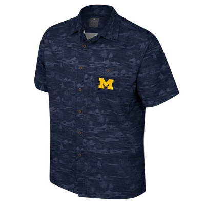 Shop Colosseum Navy Michigan Wolverines Ozark Button-up Shirt