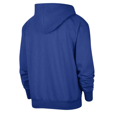 Shop Nike Blue New York Knicks Authentic Performance Pullover Hoodie