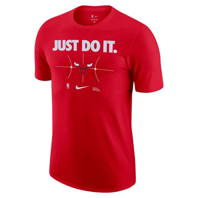 Shop Nike Red Chicago Bulls Just Do It T-shirt