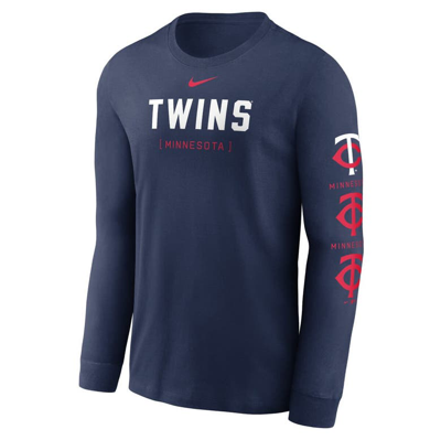 Shop Nike Navy Minnesota Twins Repeater Long Sleeve T-shirt