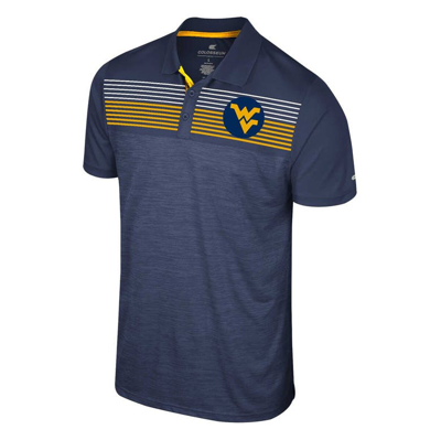 Shop Colosseum Navy West Virginia Mountaineers Langmore Polo