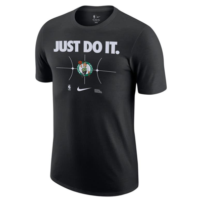 Shop Nike Black Boston Celtics Just Do It T-shirt