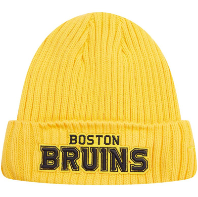 Shop Pro Standard Gold Boston Bruins Classic Core Cuffed Knit Hat