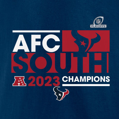 Shop Fanatics Branded  Navy Houston Texans 2023 Afc South Division Champions Big & Tall T-shirt