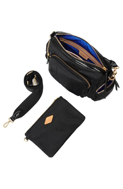 Mz Wallace Small Chelsea Nylon Crossbody Bag In Black