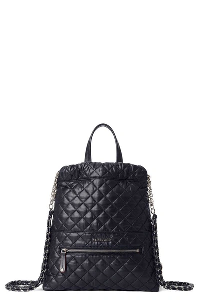 Shop Mz Wallace Crosby Audrey Quilted Nylon Backpack In Black