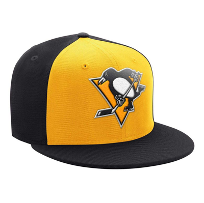 Shop Starter Gold/black Pittsburgh Penguins Logo Two-tone Snapback Hat