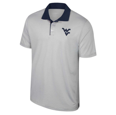 Shop Colosseum Gray West Virginia Mountaineers Tuck Striped Polo