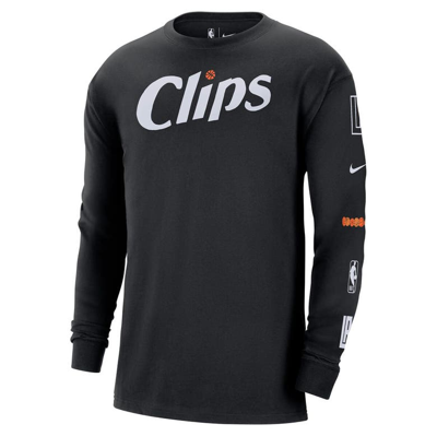 Shop Nike Black La Clippers 2023/24 City Edition Max90 Expressive Long Sleeve T-shirt