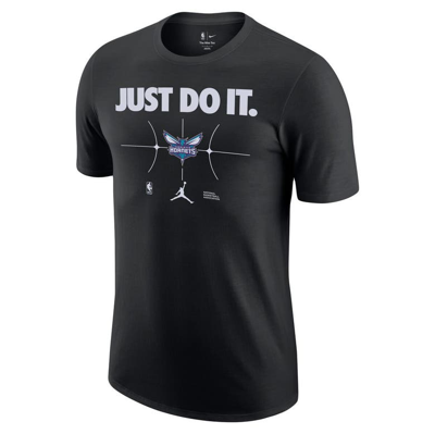 Shop Nike Black Charlotte Hornets Just Do It T-shirt