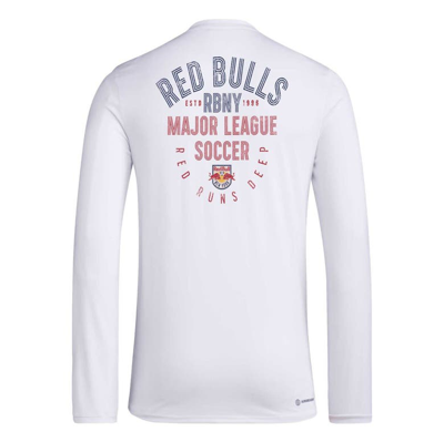Shop Adidas Originals Adidas White New York Red Bulls Local Stoic Long Sleeve T-shirt