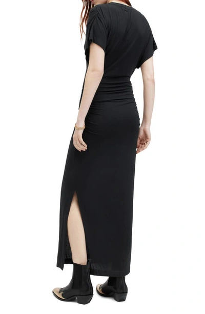 Shop Allsaints Natalie Stretch Modal Maxi Dress In Black