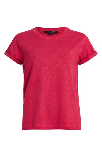 Shop Allsaints Anna Cotton T-shirt In Berry Pink