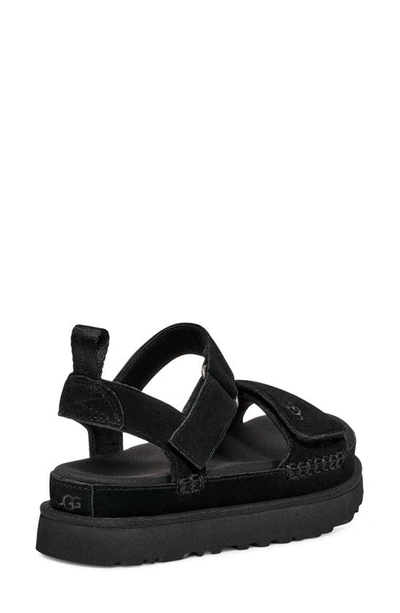 Ugg Logo Flat Sandals In Black