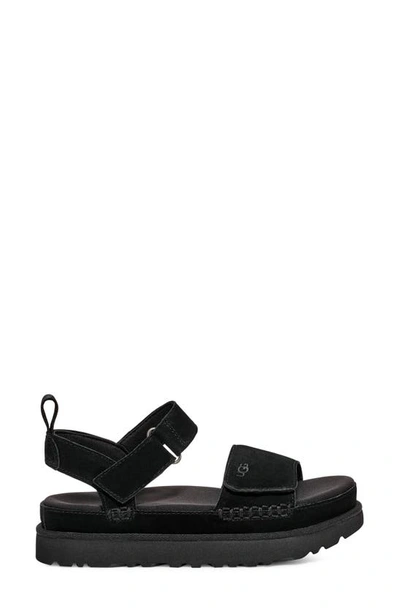 Ugg Logo Flat Sandals In Black