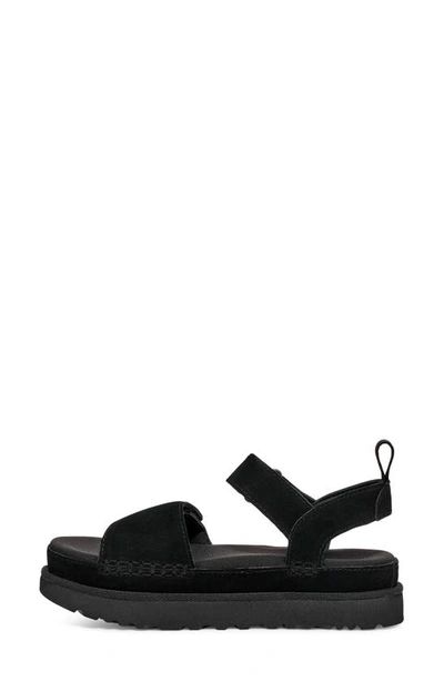 Ugg Logo Flat Sandals In Black