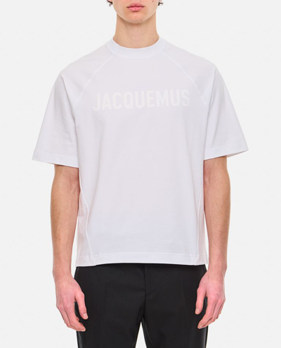Shop Jacquemus Typo T-shirt In White