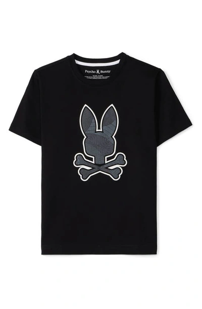 Shop Psycho Bunny Kids' Lenox Graphic T-shirt In Black