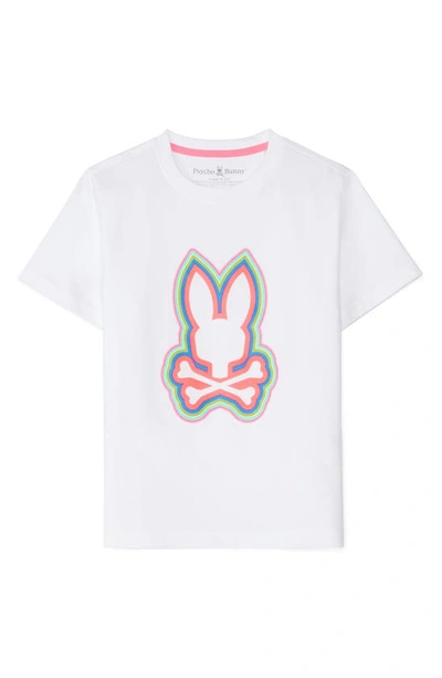 Shop Psycho Bunny Kids' Maybrook Graphic T-shirt In White