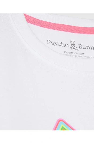 Shop Psycho Bunny Kids' Maybrook Graphic T-shirt In White