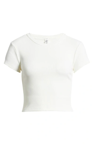 Bp. Compact Rib Crop Baby Tee In White Blanc