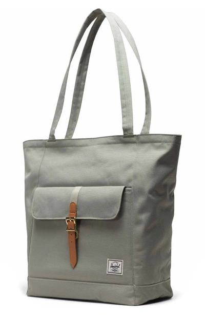 Shop Herschel Supply Co Retreat Recycled Polyester Tote In Seagrass/ White Stitch