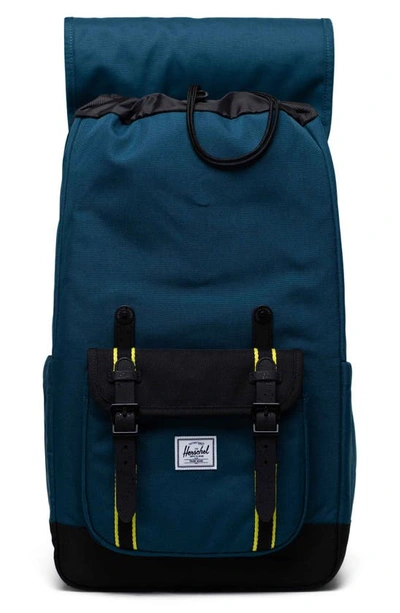 Shop Herschel Supply Co Little America Recycled Polyester Backpack In Legion Blue/ Blk/ Evening Prim