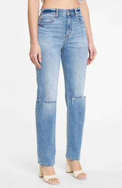 Shop Daze Sun Ripped High Waist Dad Jeans In Fools Gold