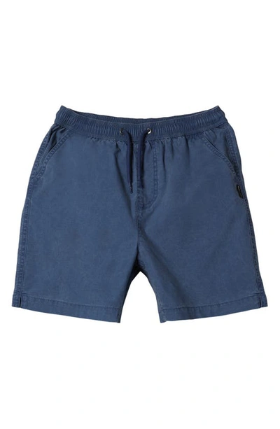 Shop Quiksilver Kids' Taxer Stretch Cotton Poplin Shorts In Crown Blue