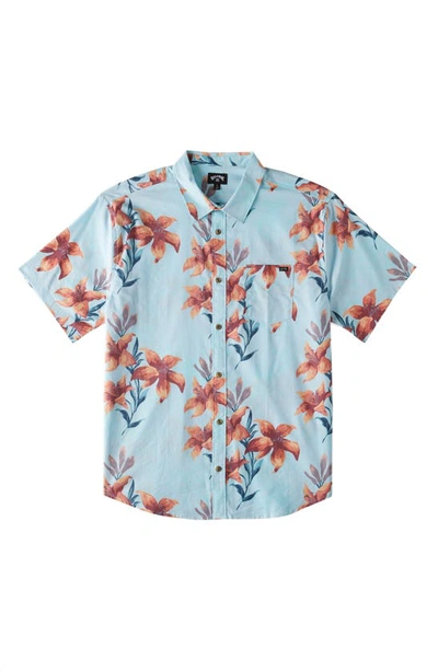 Shop Billabong Kids' Sundays Button-up Shirt In Splash