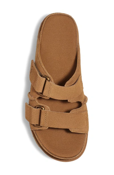 Ugg Goldenstar Hi Slide Slipper-mule In Leather Color Suede In Chestnut
