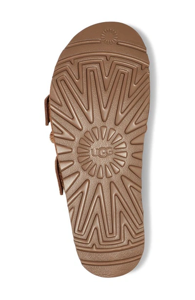 Shop Ugg Goldenstar Platform Slide Sandal In Chestnut