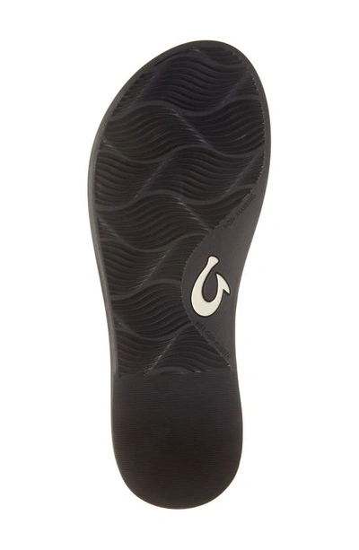 Olukai Aukai Flip Flop In Black / Black