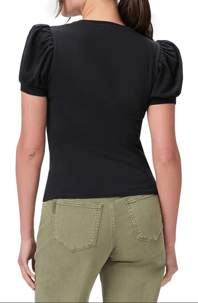 Shop Paige Matcha Puff Sleeve T-shirt In Black