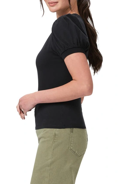 Shop Paige Matcha Puff Sleeve T-shirt In Black