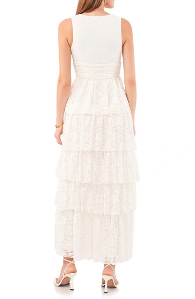 Shop 1.state Cascade Ruffle Lace Midi Dress In New Ivory