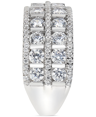 Macy's Diamond Double Row Anniversary Ring (2 Ct. T.w.) In 14k White Gold In White Gold