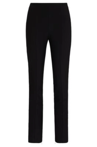 Shop Hugo Boss Extra-slim-fit Trousers In Performance-stretch Fabric In Black