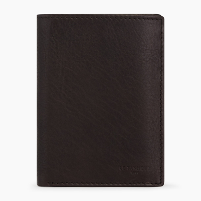 Le Tanneur Portefeuille Vertical Zippé 2 Volets Gary En Cuir Huilé In Brown