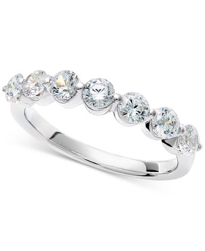 Macy's Diamond Seven Stone Band (1 Ct. T.w.) In 14k White Or Yellow Gold In White Gold
