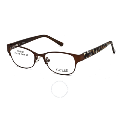 Shop Guess Demo Square Unisex Eyeglasses Gu9123-3 D96 47 In Brown